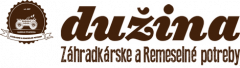 Logo spoločnosti Dužín, ktorá sa zaoberá záhradníctvom a remeselnými službami.